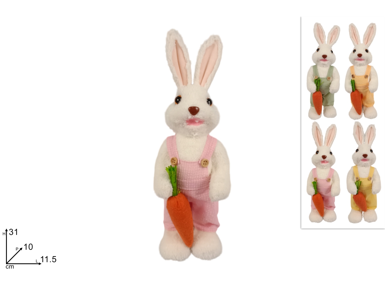 CONIGLIO PELLICCIA 31CM C/CAROTA 4ASS. XPA24006221