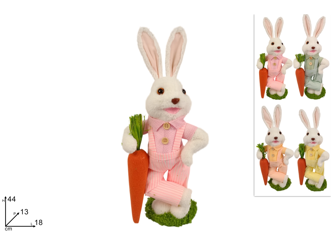 CONIGLIO PELLICCIA 44CM C/CAROTA 4ASS. XPA24006251