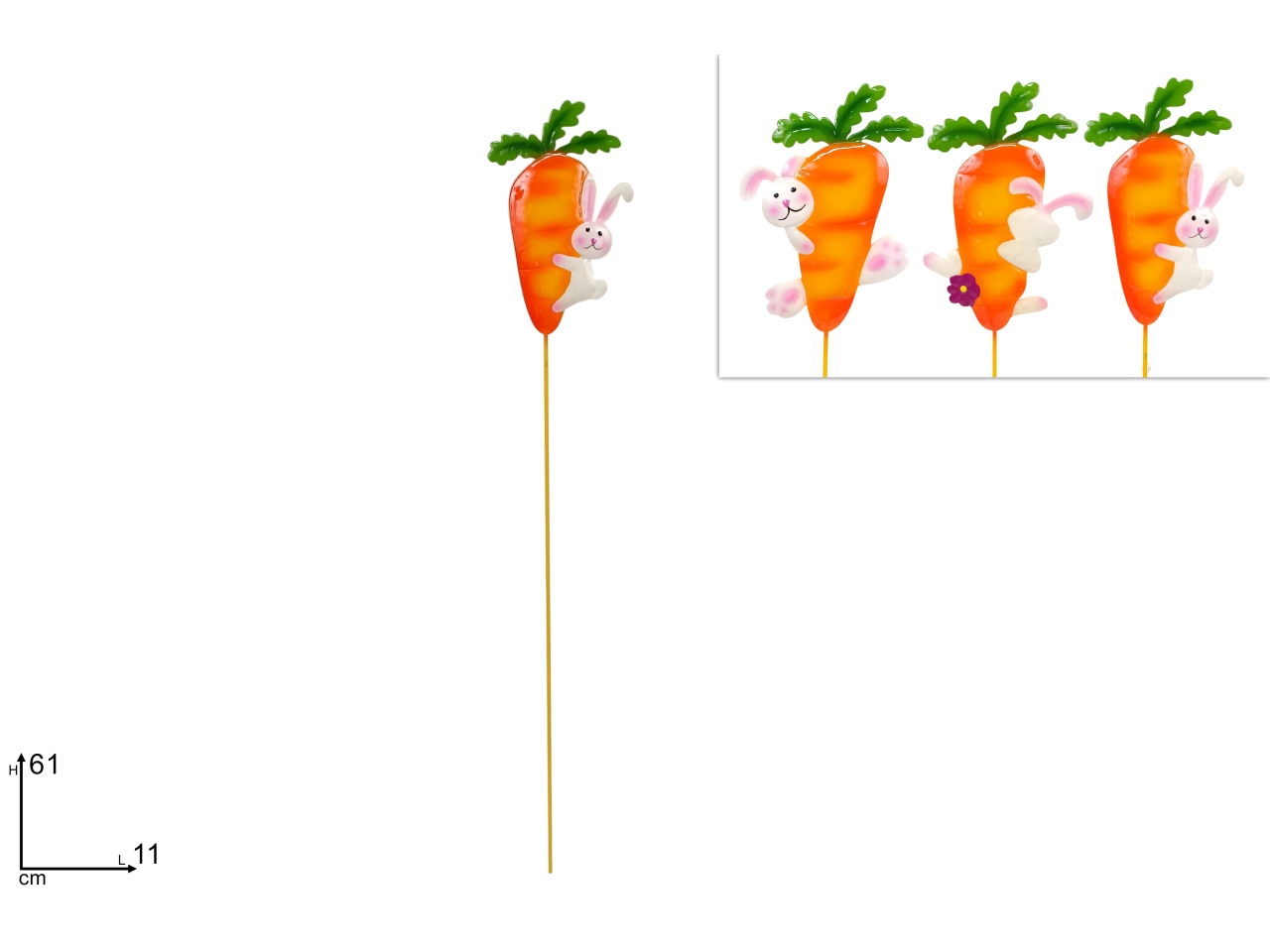 SPILLONE METAL. CAROTA C/CONIGLIO ASS. XPA25008671