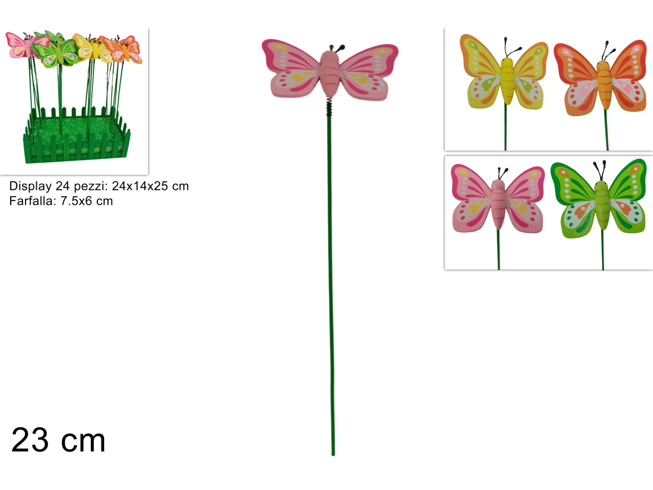 SPILLONE FARFALLA CON MOLLA 4 ASS. XPA25004771 SPILLONE FARFALLA CON MOLLA 4 ASS. XPA25004771