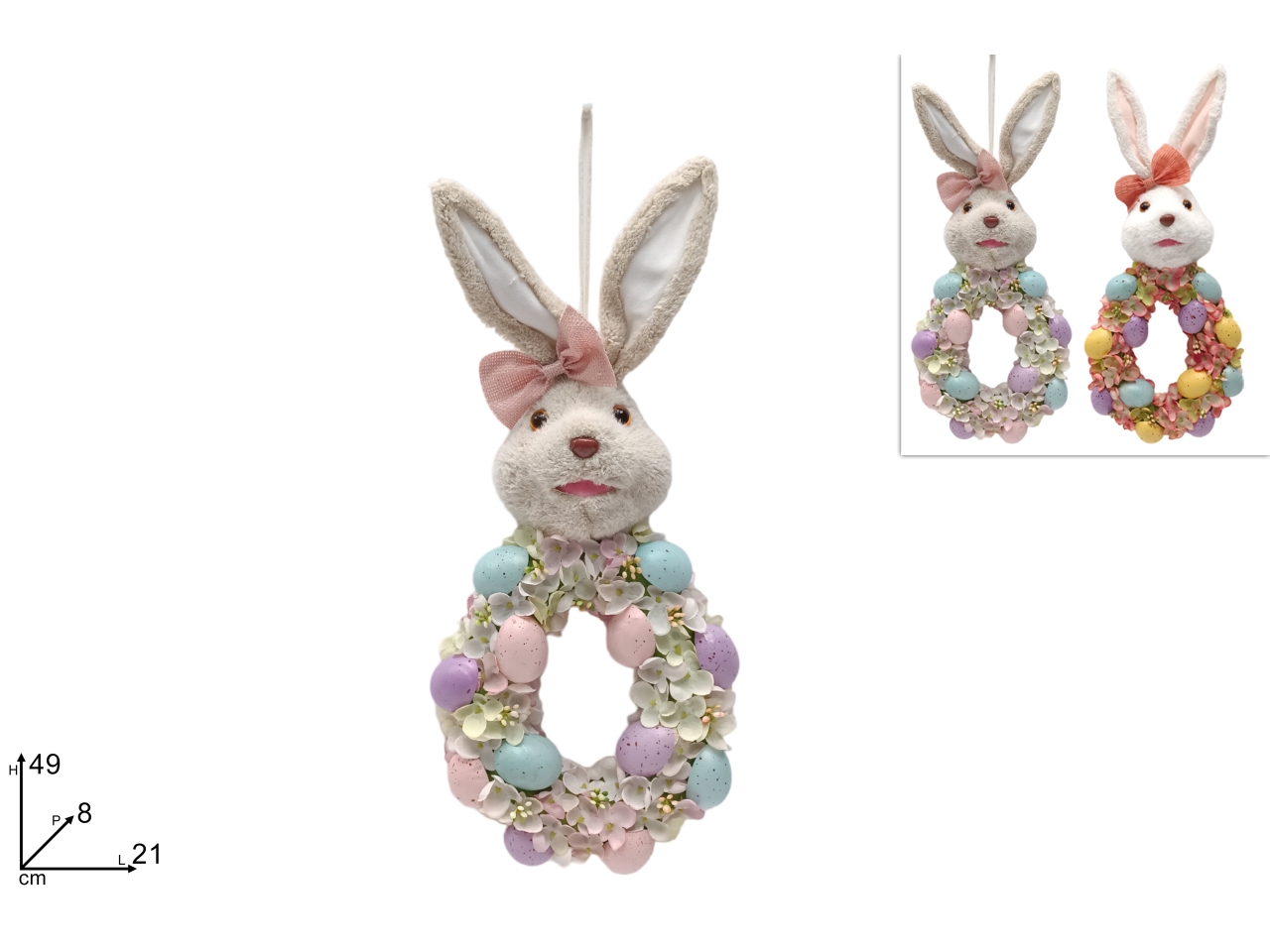 DIETROPORTA VISO CONIGLIO 49CM 2 ASS. XPA24006701