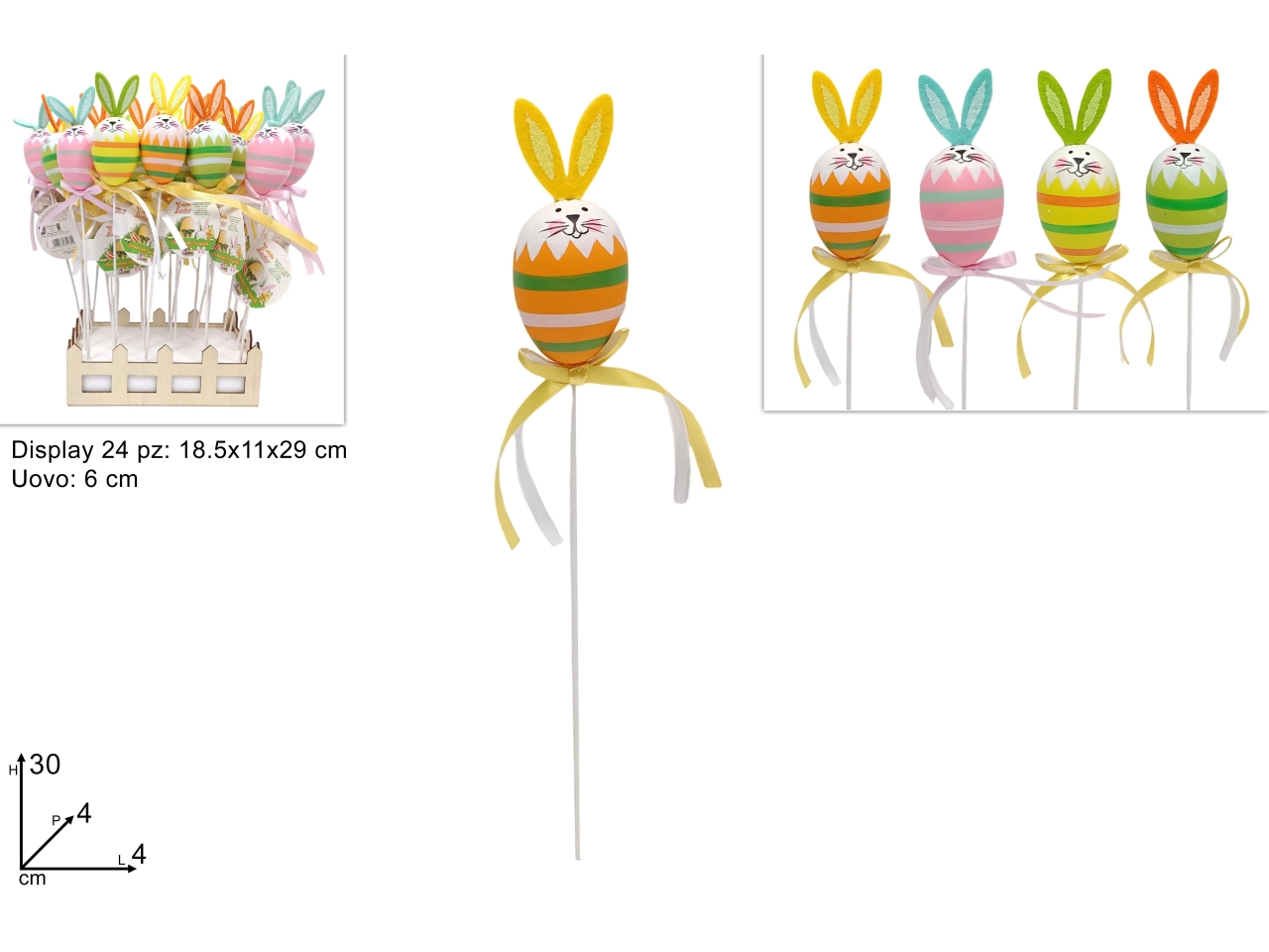 SPILLONE UOVO 30CM OREC.CONIGLIO 4ASS. XPA24001151 SPILLONE UOVO 30CM OREC.CONIGLIO 4ASS. XPA24001151