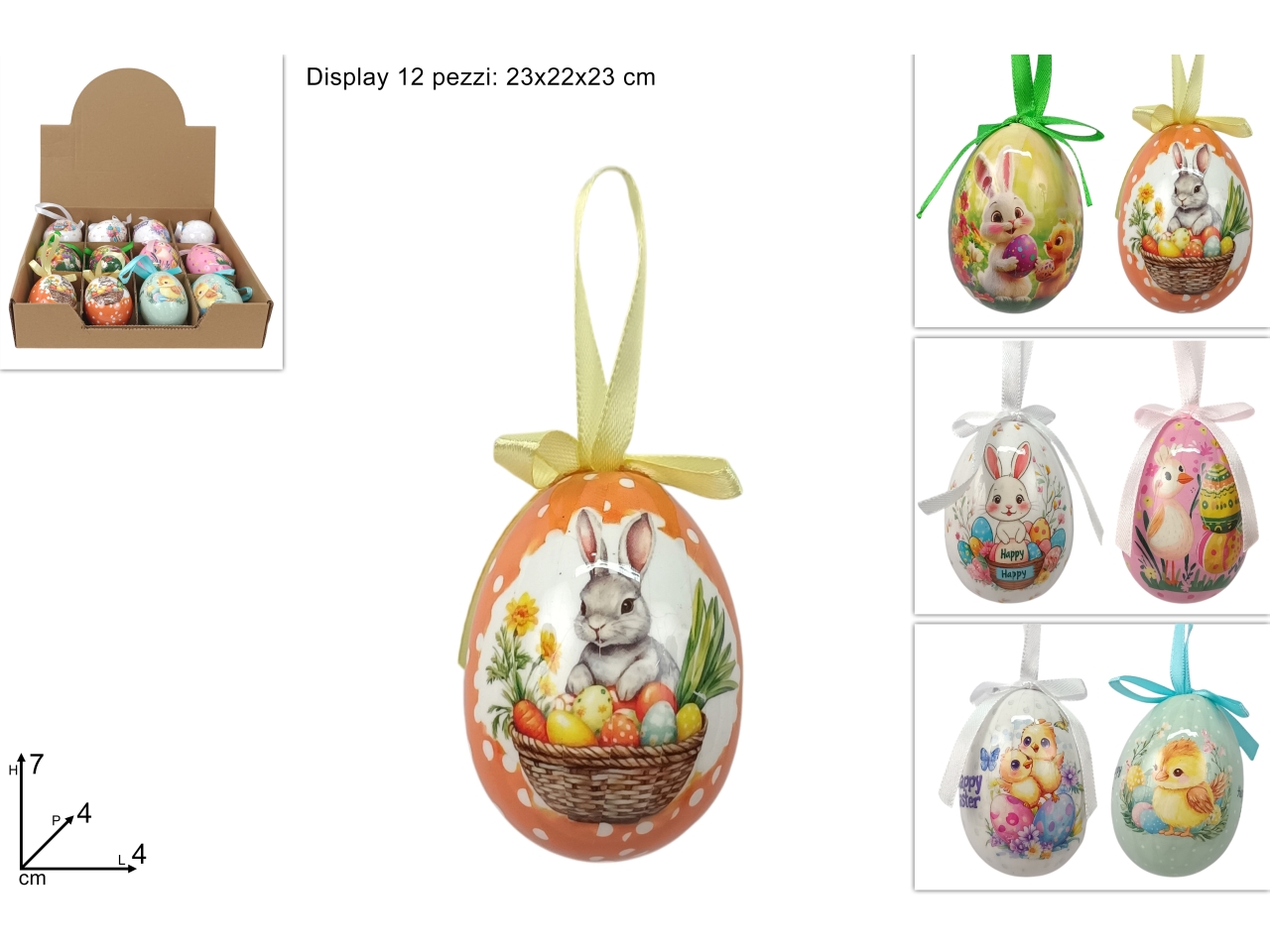 UOVO APPENDINO DECORATO 7CM ASSORTITO XPA25008461