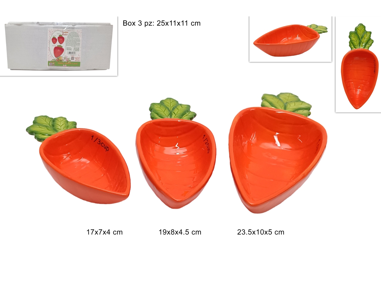 VASSOI CAROTA IN CERAMICA SET 3 VASSOI XPA24003831 VASSOI CAROTA IN CERAMICA SET 3 VASSOI XPA24003831