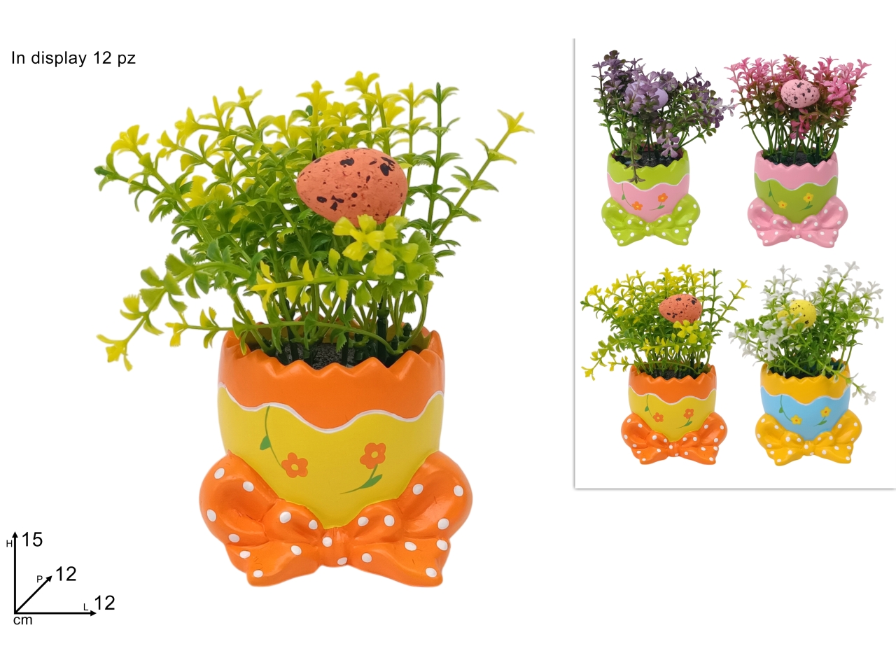 PIANTINA UOVO CON FIOCCO 4 ASS. XPA24004591