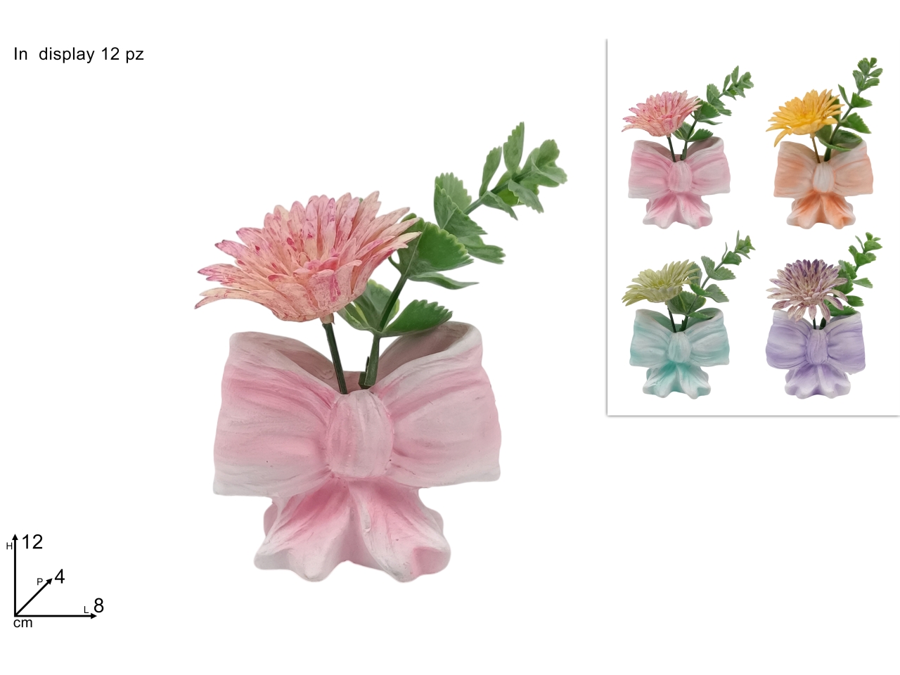 FIOCCO CON PIANTA GRASSA 4 ASS. XPA25008521