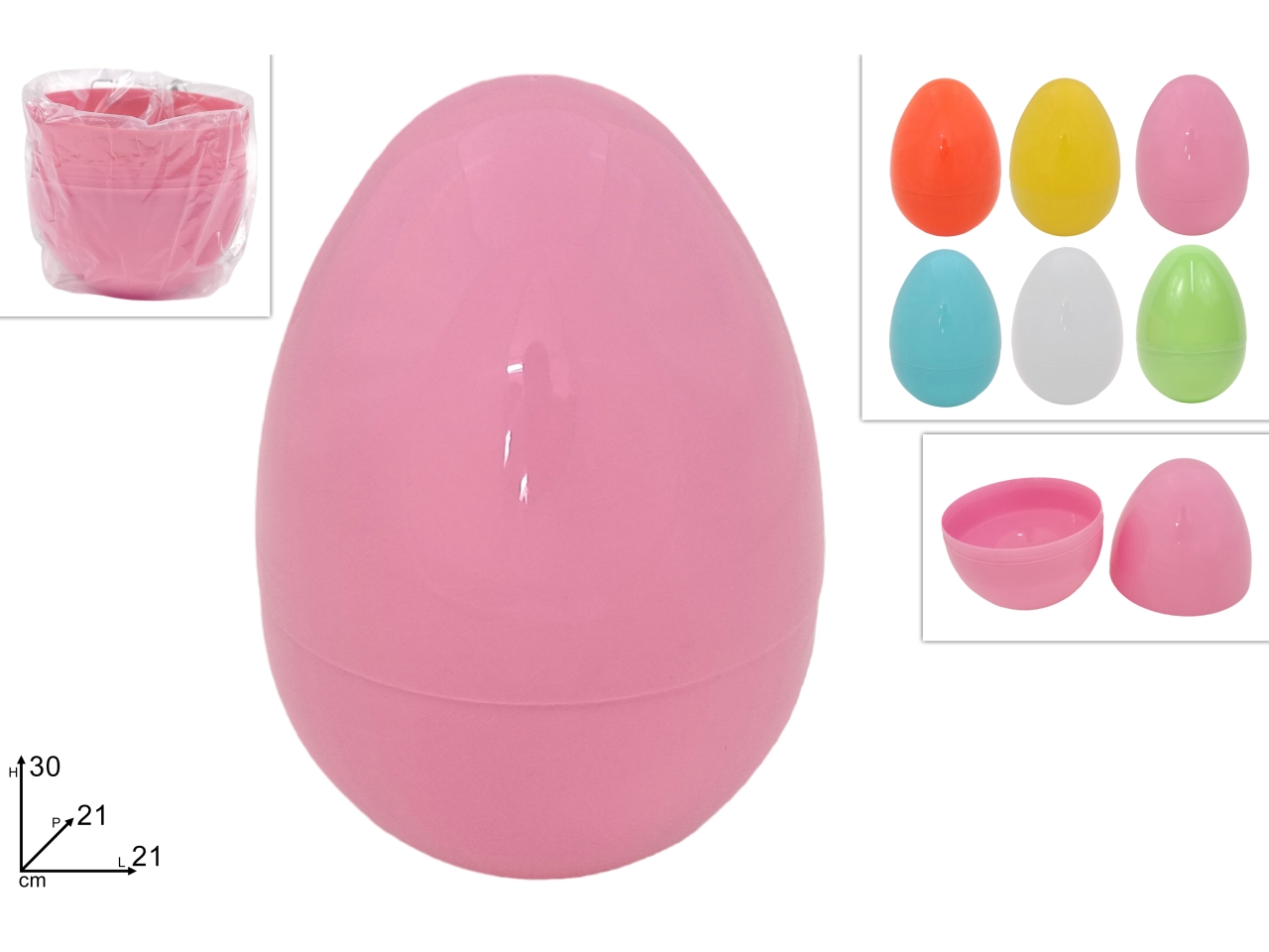UOVA PLASTICA 30CM IN 6 COLORI ASS. XPA24008751