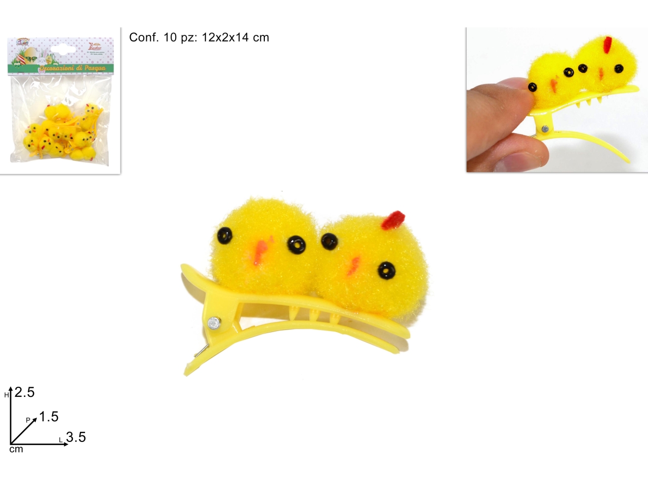 PINZETTA CON PULCINI SET 10 PINZETTE XPA16000211