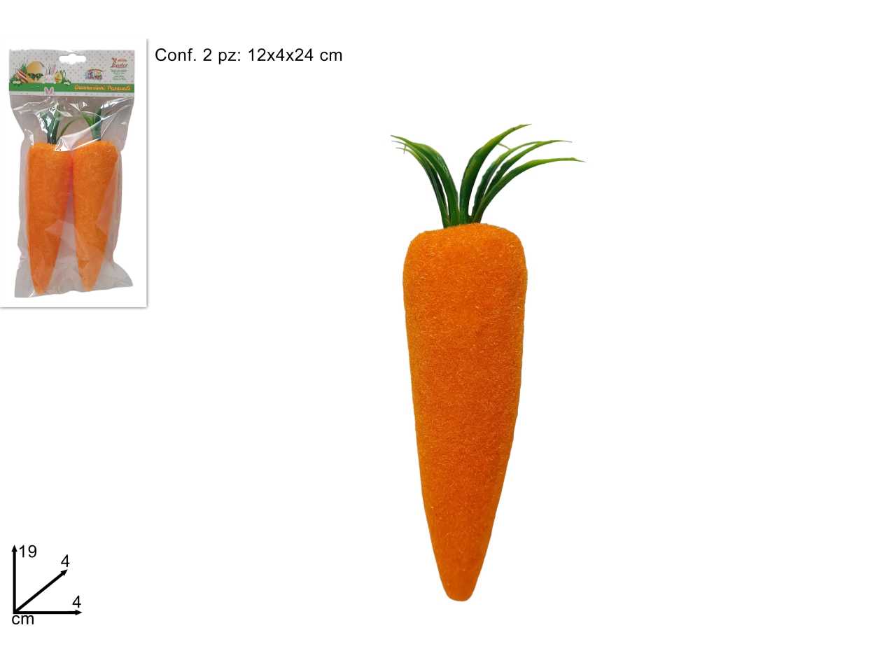 CAROTE FLOCCATE 19CM SET DA 2 CAROTE XPA23006711