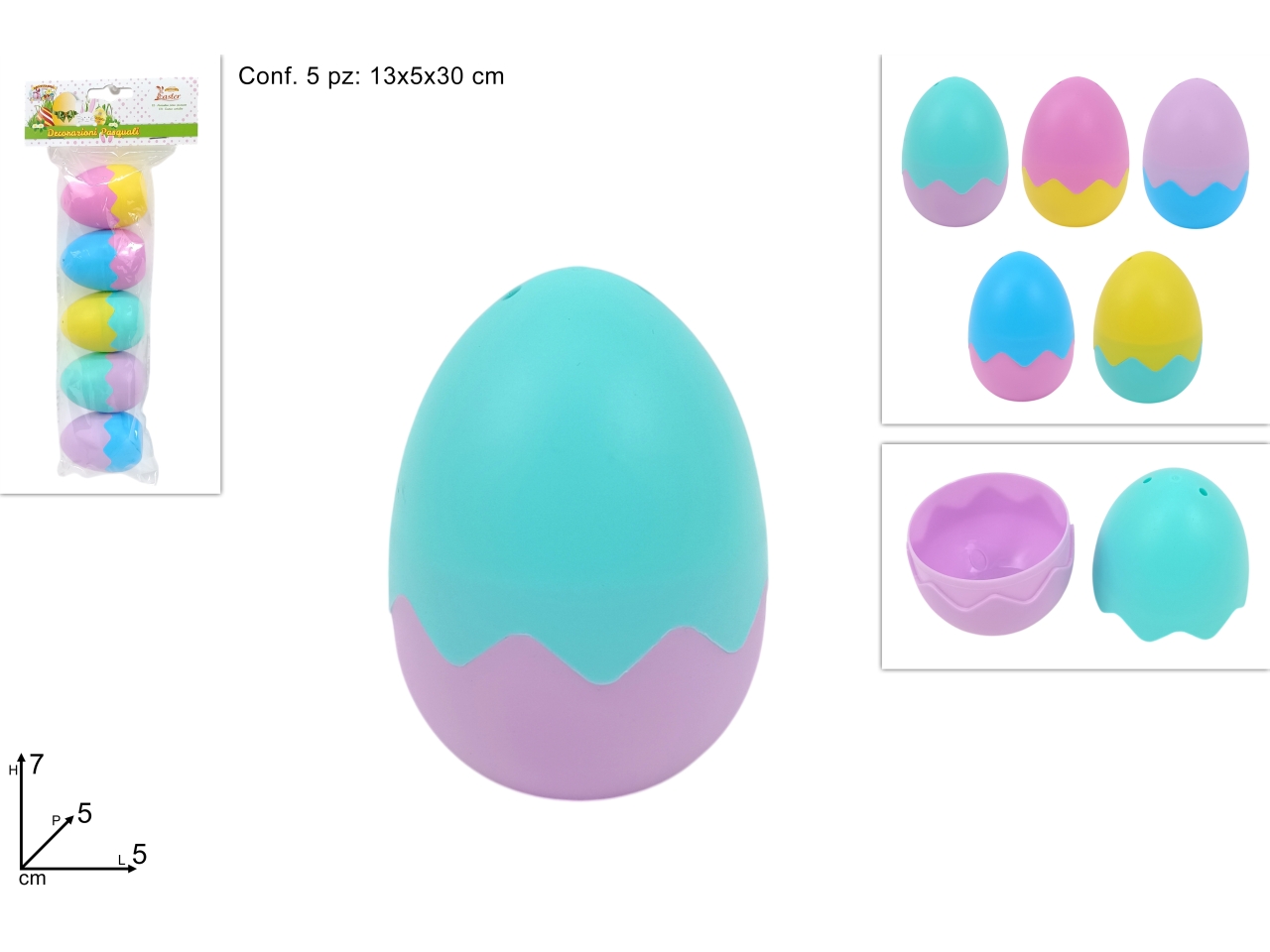 SCATOLA UOVO BICOLORE SET DA 5 SCATOLE XPA25009371 SCATOLA UOVO BICOLORE SET DA 5 SCATOLE XPA25009371