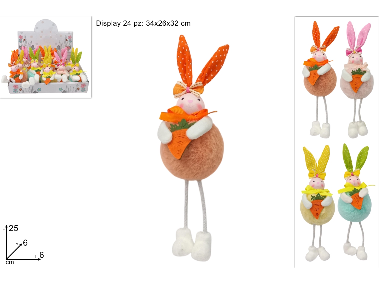 BAMBOLINA APP. PASQUALE 25CM 4 ASS. XPA25006111 BAMBOLINA APP. PASQUALE 25CM 4 ASS. XPA25006111