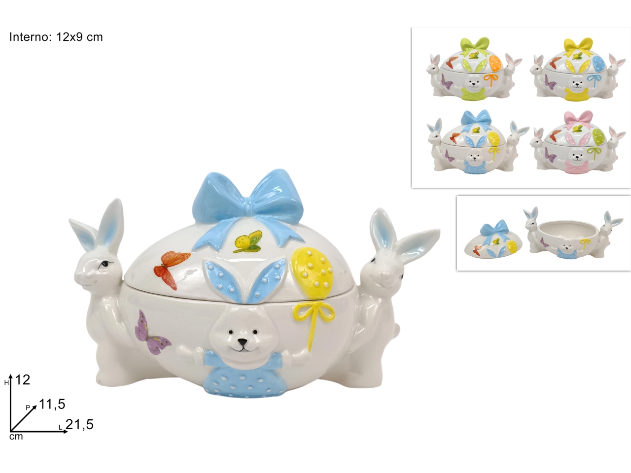 BARATTOLO UOVO 12×9 C/CONIGLI 4 ASS. XPA25010331 BARATTOLO UOVO 12×9 C/CONIGLI 4 ASS. XPA25010331