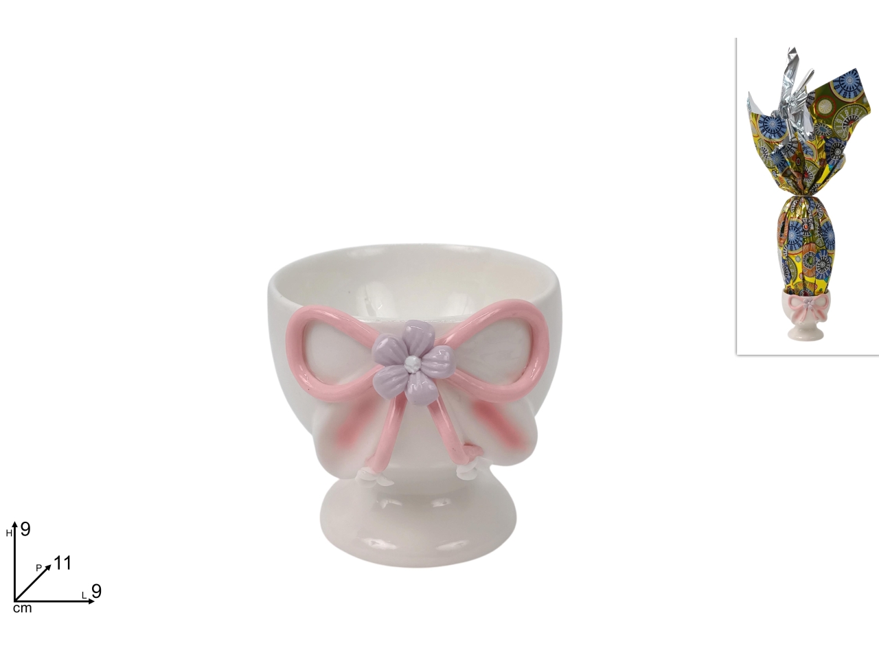 CONIGLIO PORTAUOVO 9CM IN CERAMICA XPA25001061