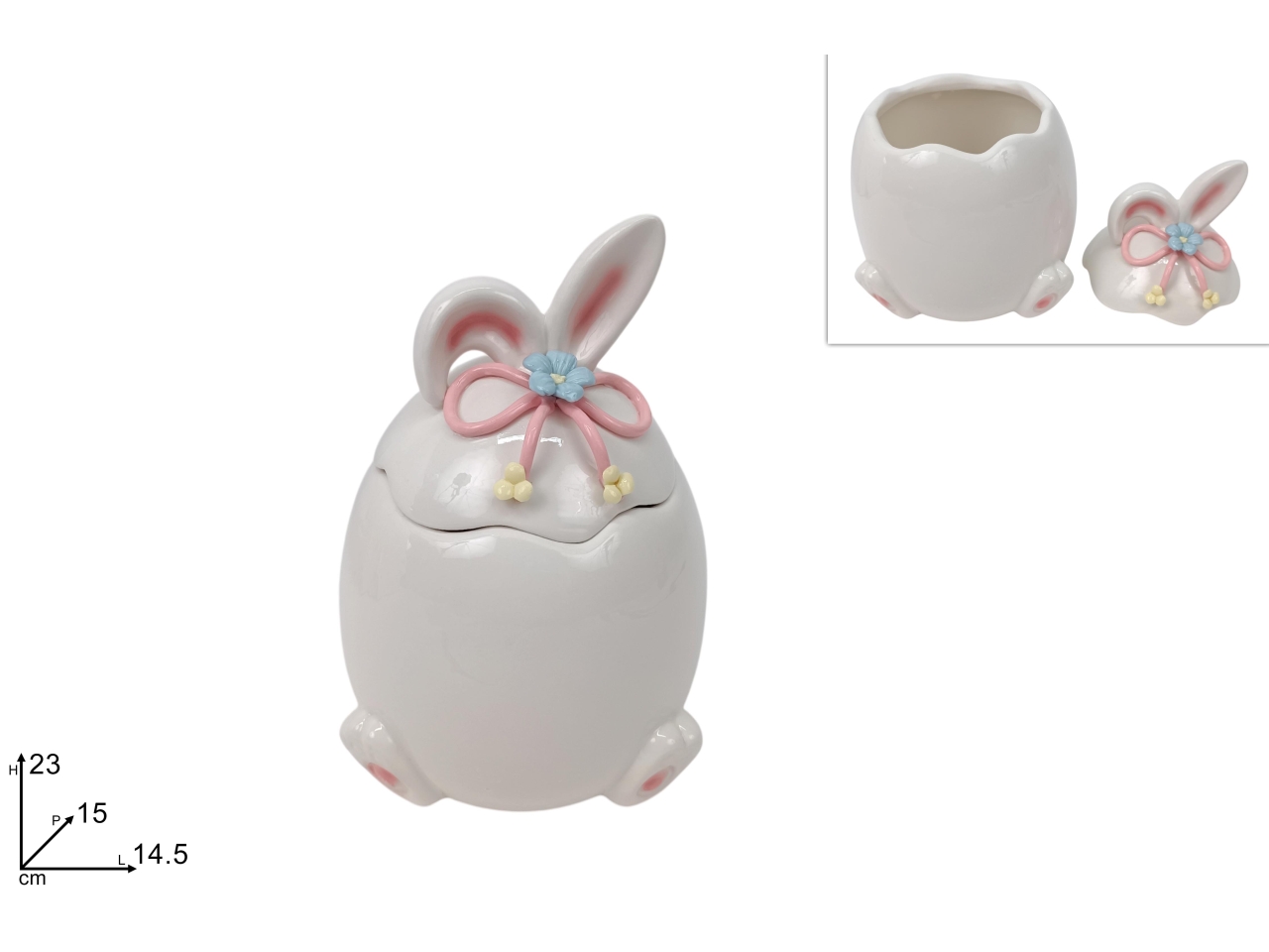 BARATTOLO UOVO C/DECORAZIONE CONIGLIO XPA25001051 BARATTOLO UOVO C/DECORAZIONE CONIGLIO XPA25001051