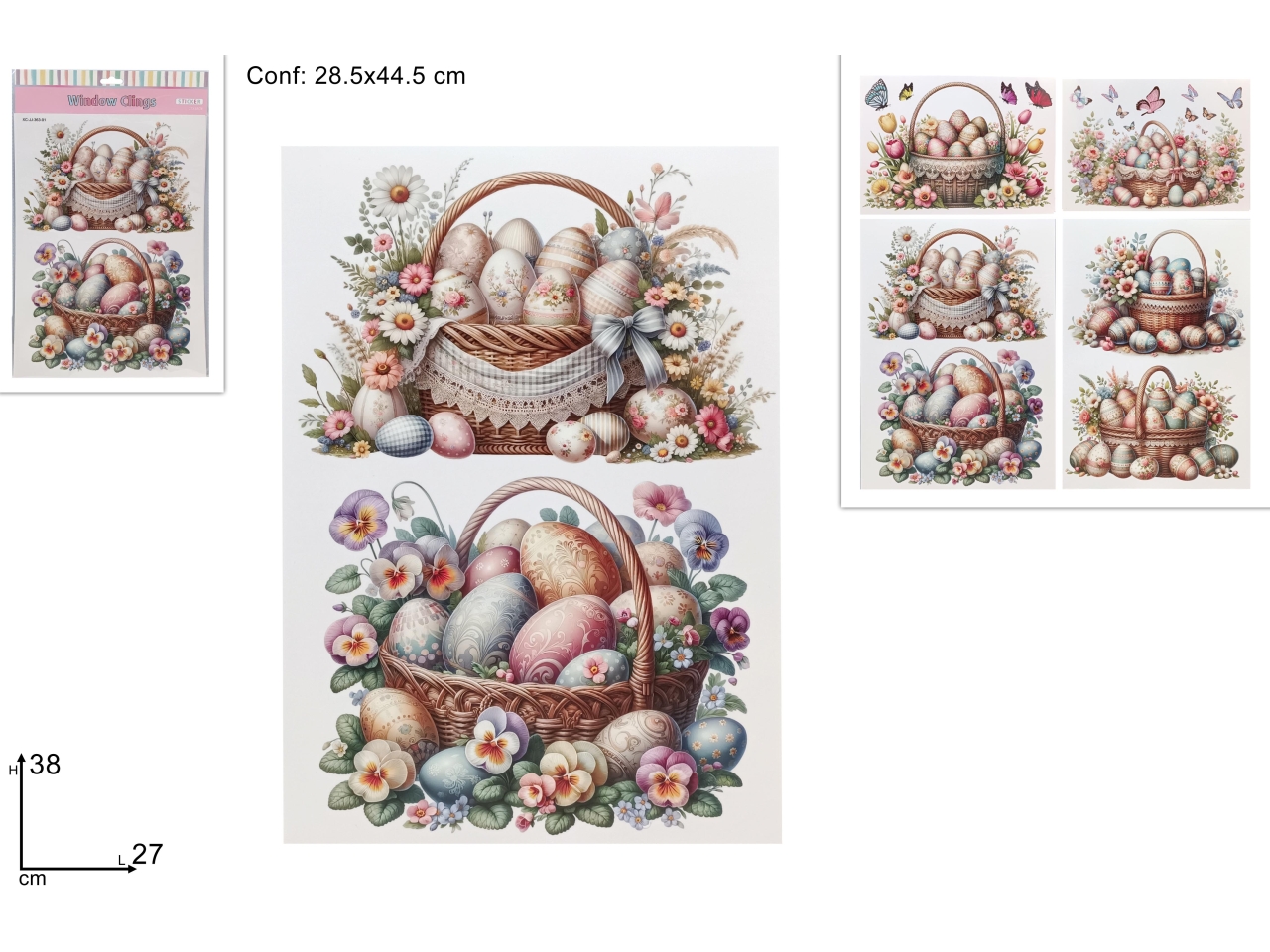 STICKER/VETROFANIA SCEN.PASQUALE 4ASS. XPA25011771 STICKER/VETROFANIA SCEN.PASQUALE 4ASS. XPA25011771