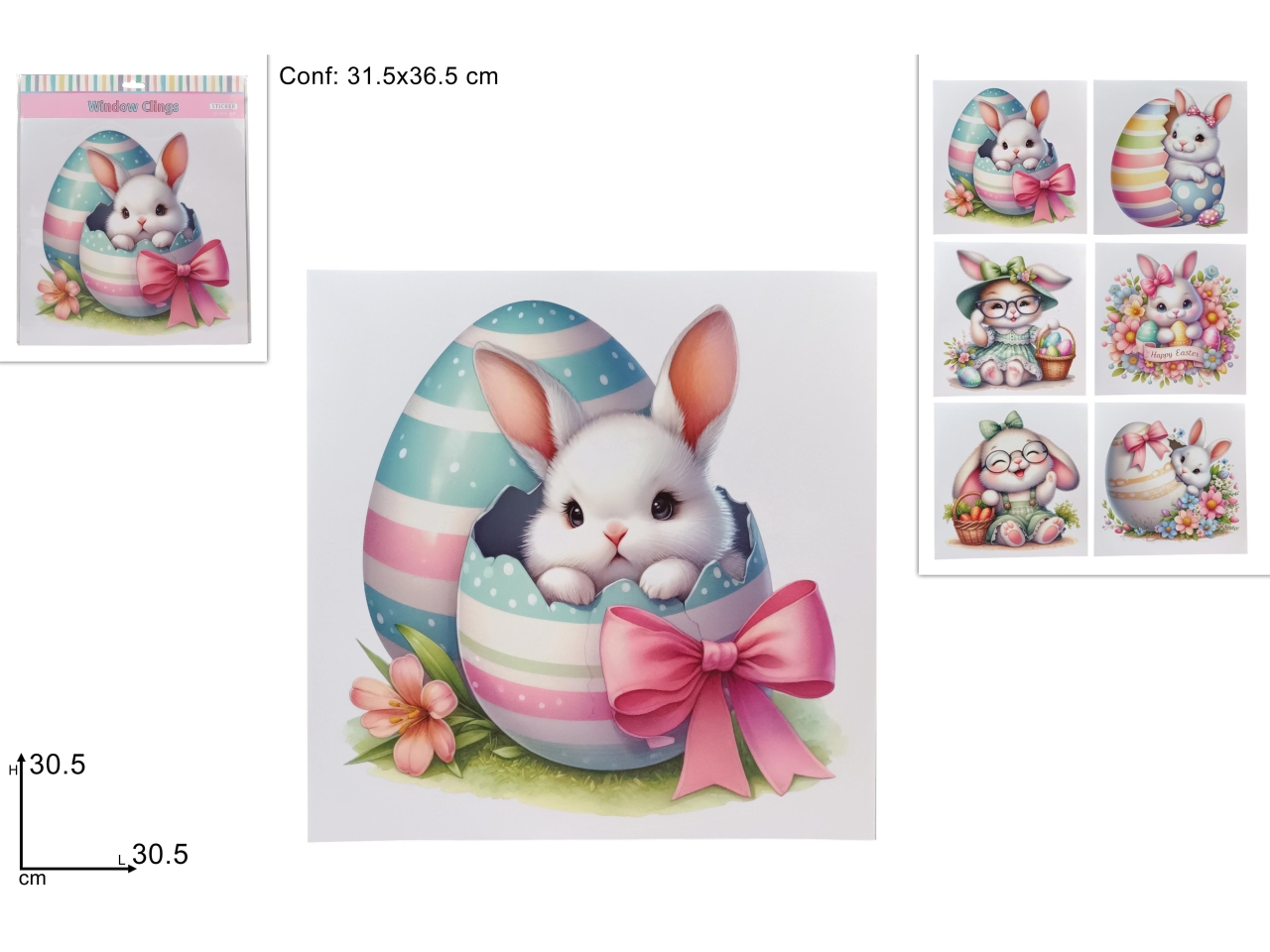 STICKER/VETROFANIA CONIGLIO 8 ASS. XPA25011751 STICKER/VETROFANIA CONIGLIO 8 ASS. XPA25011751