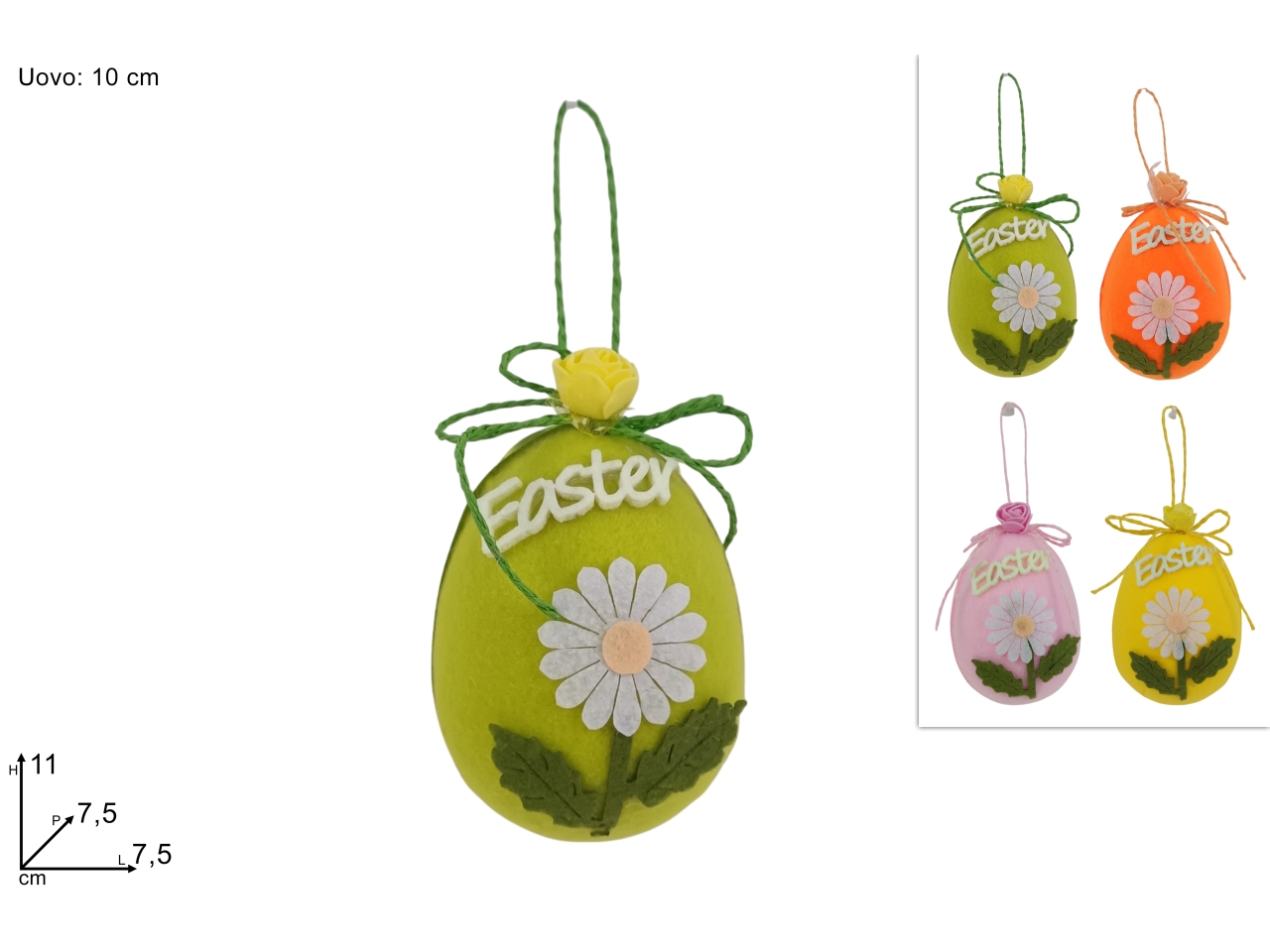 UOVO APP. 10CM SCRITTA EASTER 4 ASS. XPA25006561