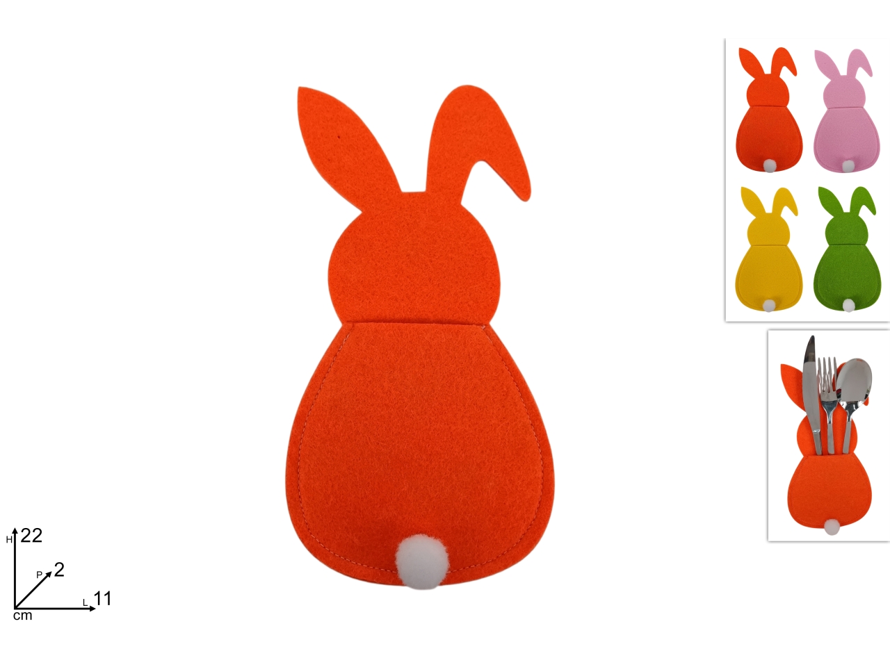 PORTAPOSATE CONIGLIO IN FELTRO 4 ASS. XPA25002311
