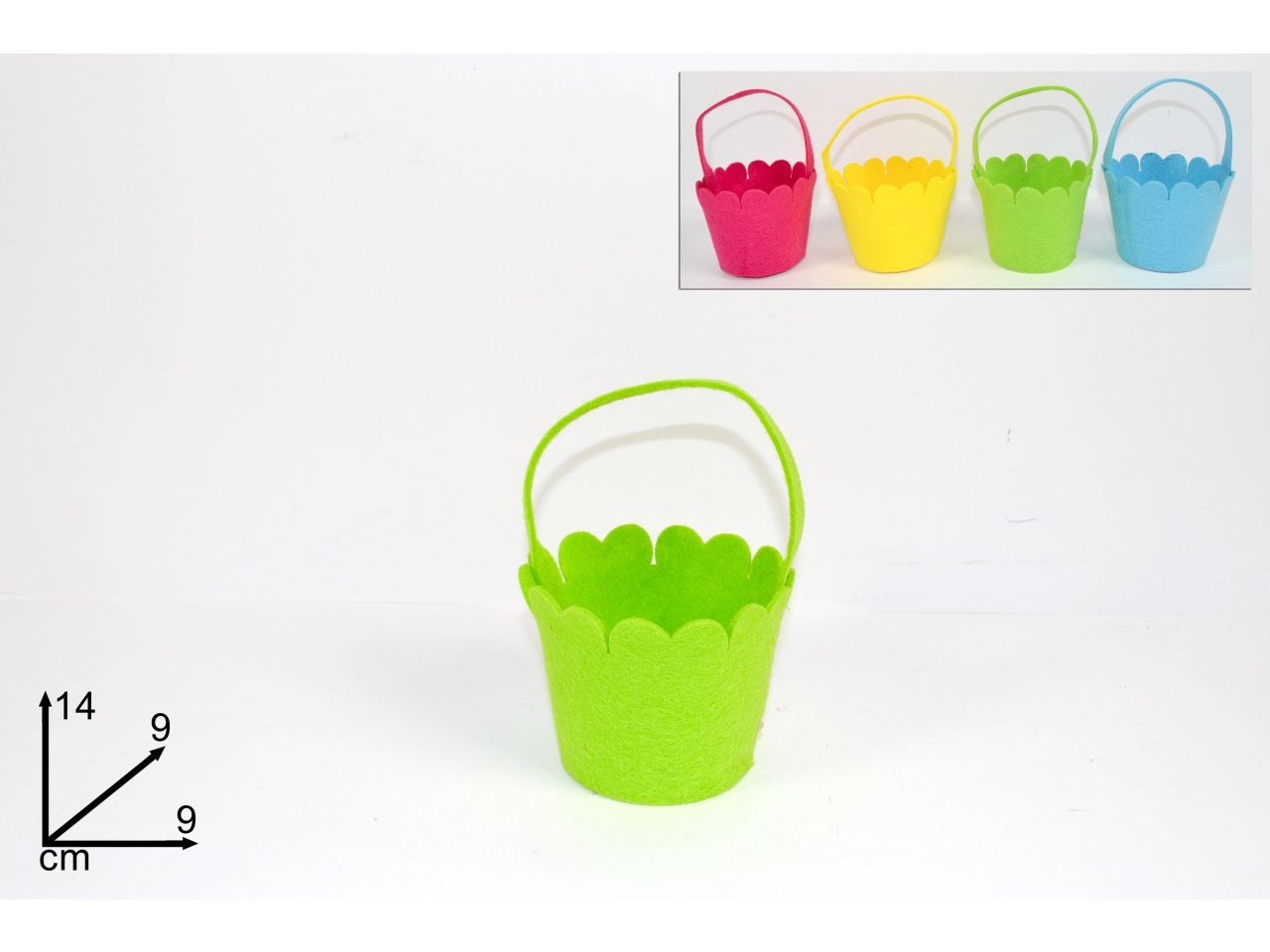 CESTINO FELTRO D.9CM 4 ASS. XPA14000371