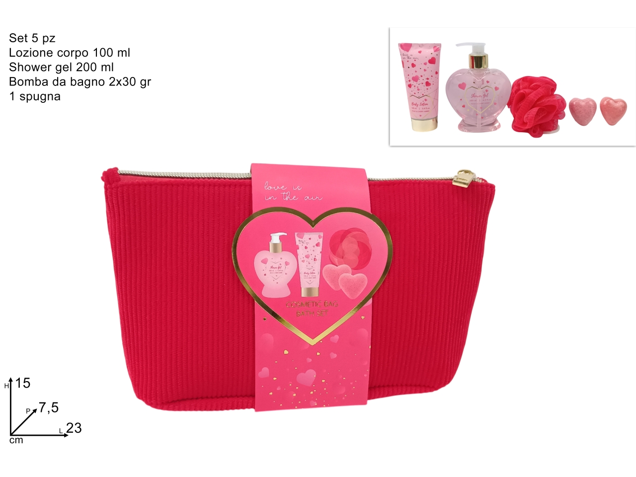 SET REGALO BEAUTY ROSSO 5PZ L.CORPO  XNA25010951