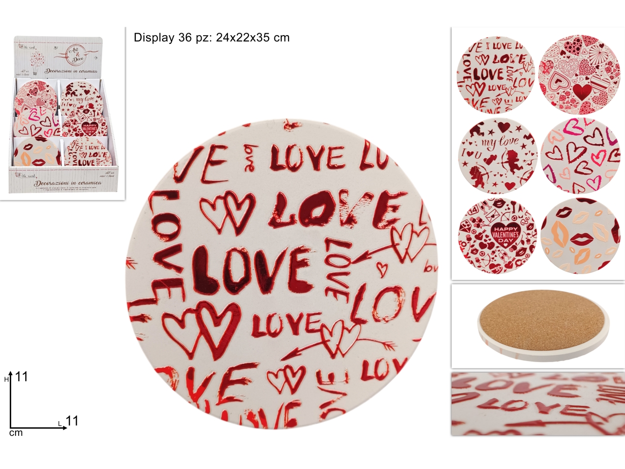 SOUVENIR TONDO SUGHER.11CM S.VALENTINO XSV25000991