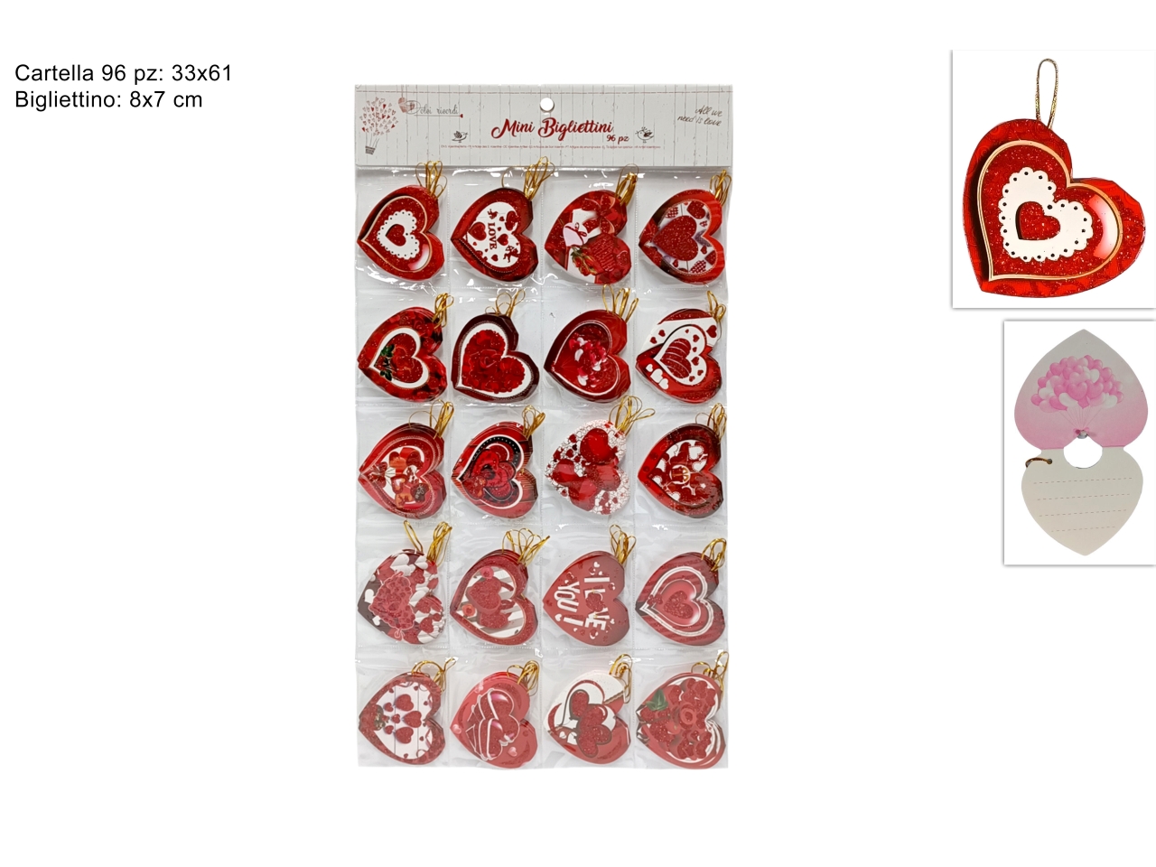 BIGLIETTINI CUORE SAN VALENTINO 96PZ XSV22000261