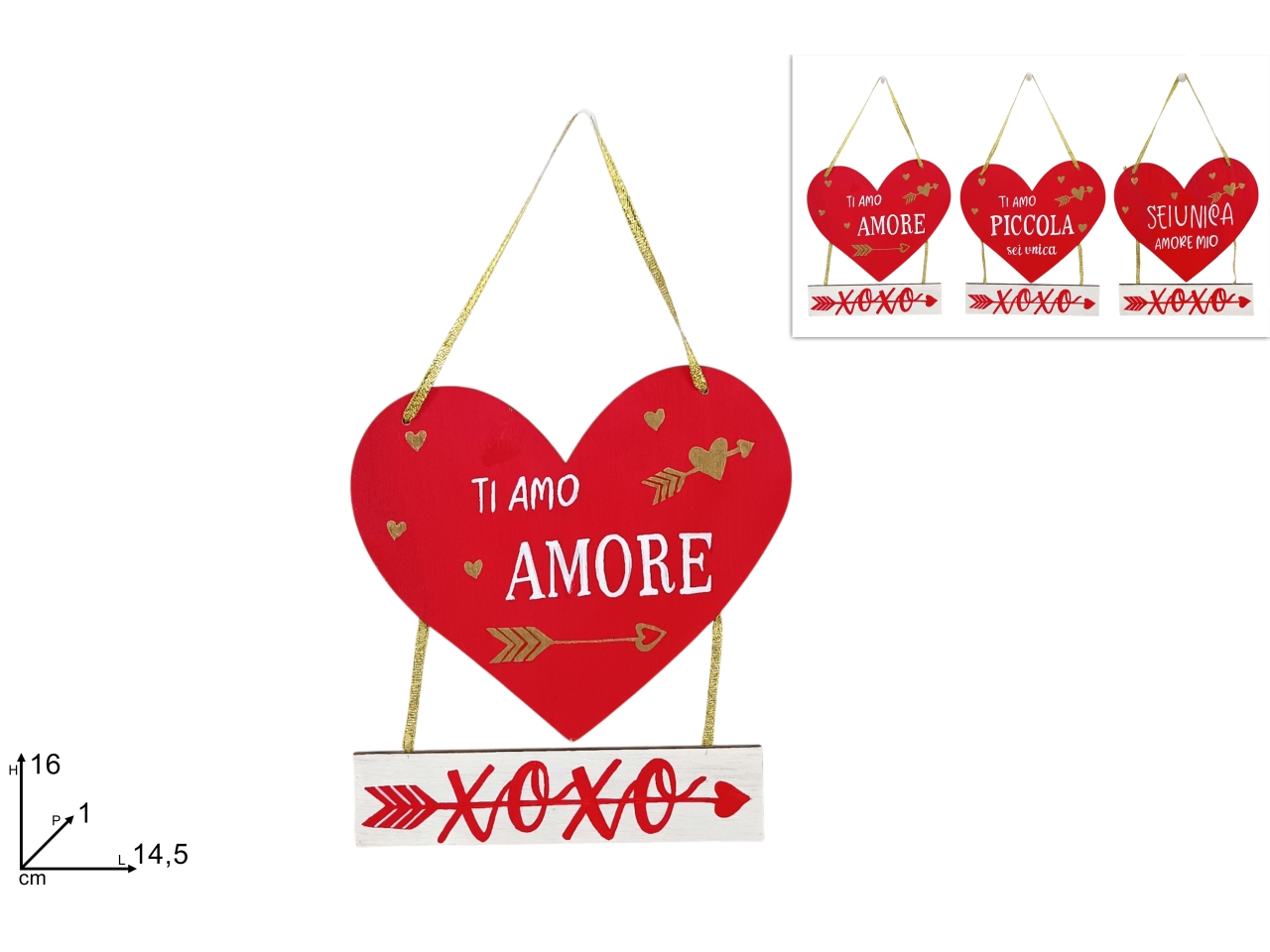 CUORE APP. SCRITTA IN LEGNO 3 ASS. XSV25001031