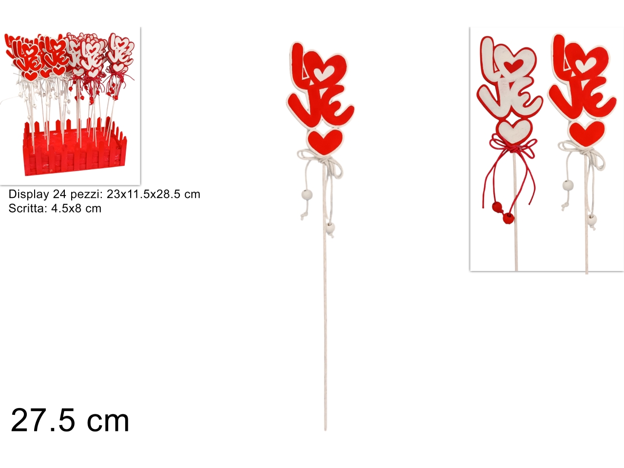 SPILLONE SCRITTA LOVE IN LEGNO XSV25000551