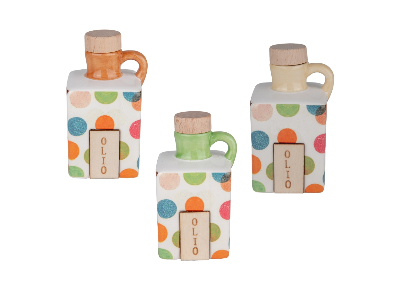 COLORE OLIERA PORCELLANA POIS 12CM 3ASS. 02A408 COLORE OLIERA PORCELLANA POIS 12CM 3ASS. 02A408