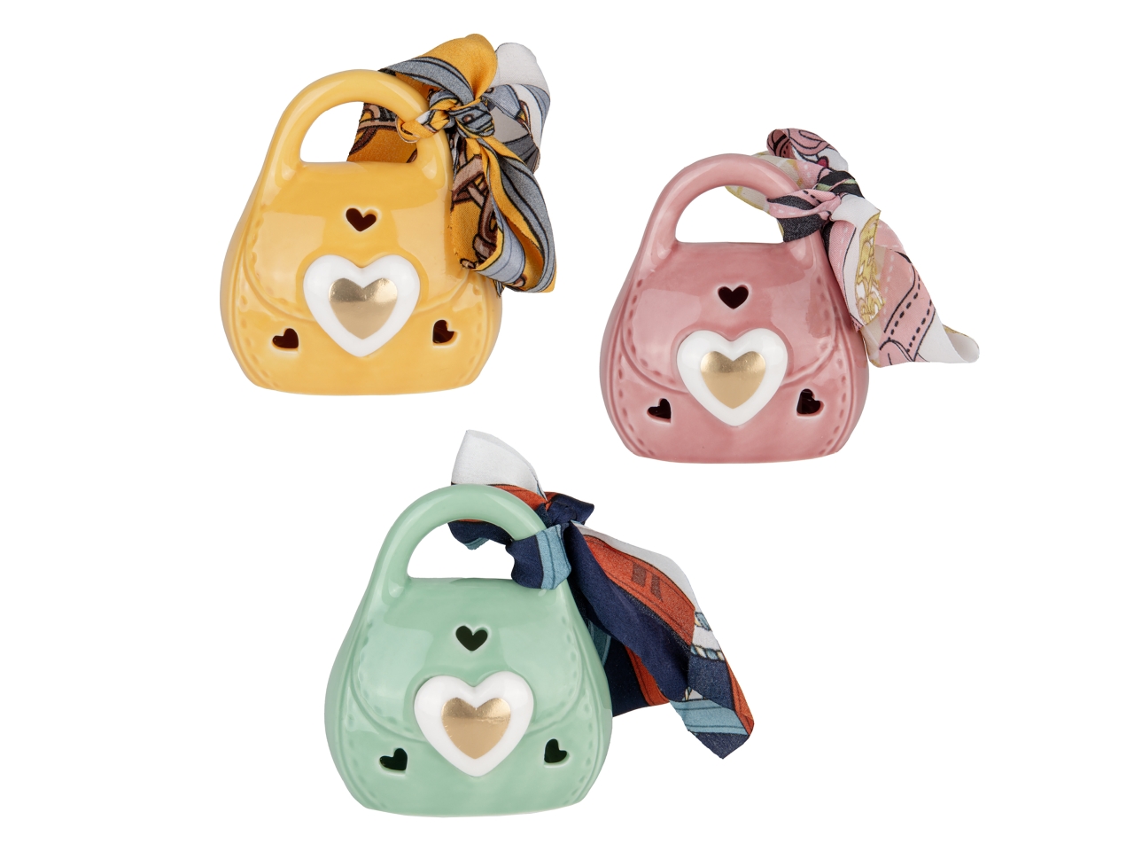 BORSETTA PORCELLANA CON LED 9CM 3ASS. 02A429