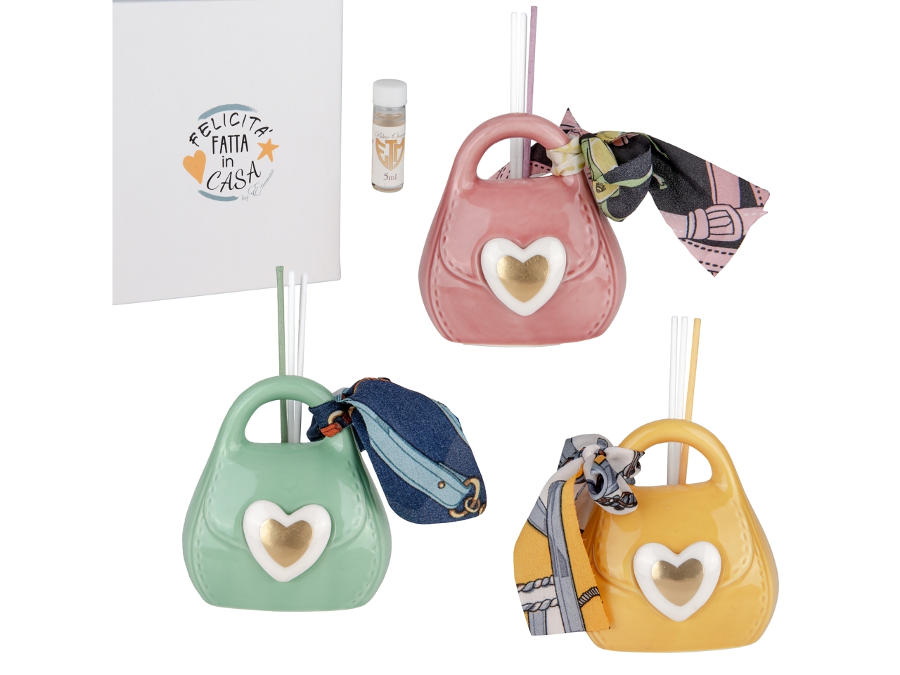 BORSETTA DIFFUSORE C/BACCHETTE 10CM 3ASS. 02A430