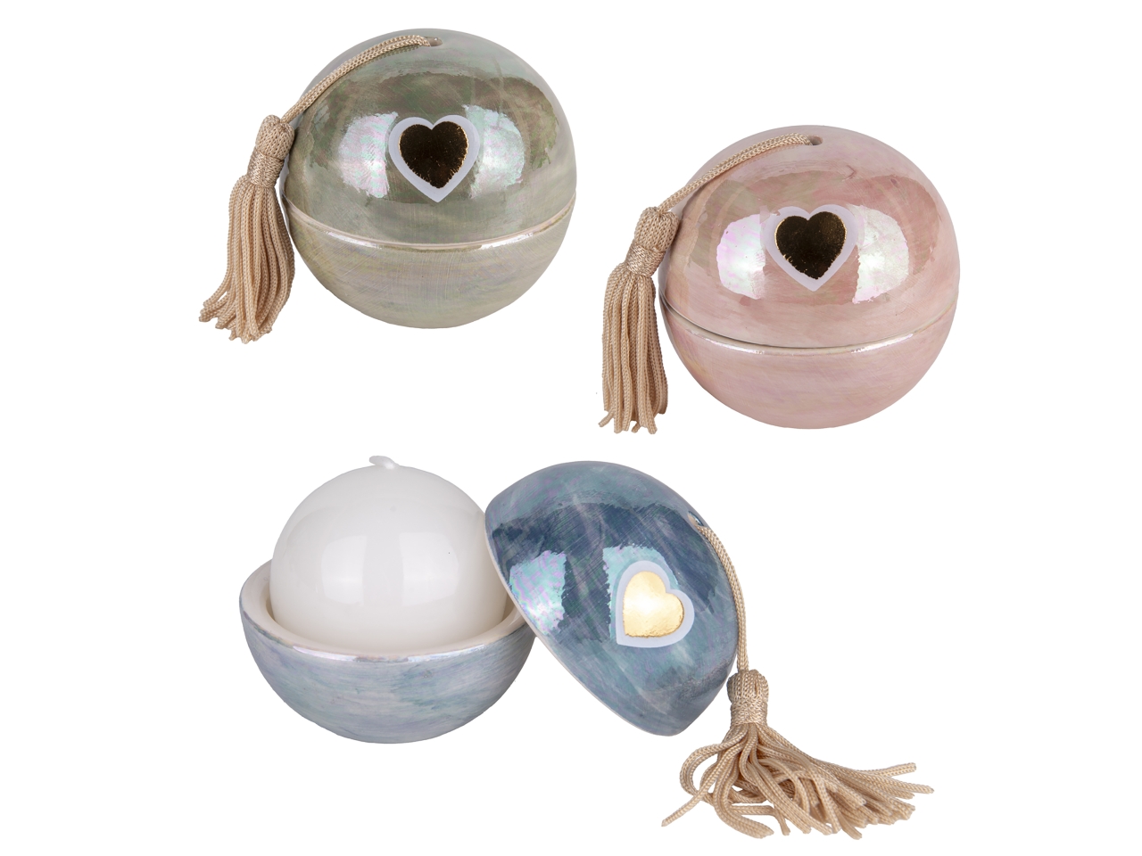 IRIDE SFERA C/CANDELE D.7CM 3ASS. 02A442