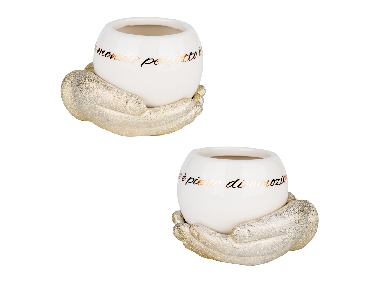 GOLD ILLUMINA SFERA PORTA PIANTE 11XH.8CM 02A446