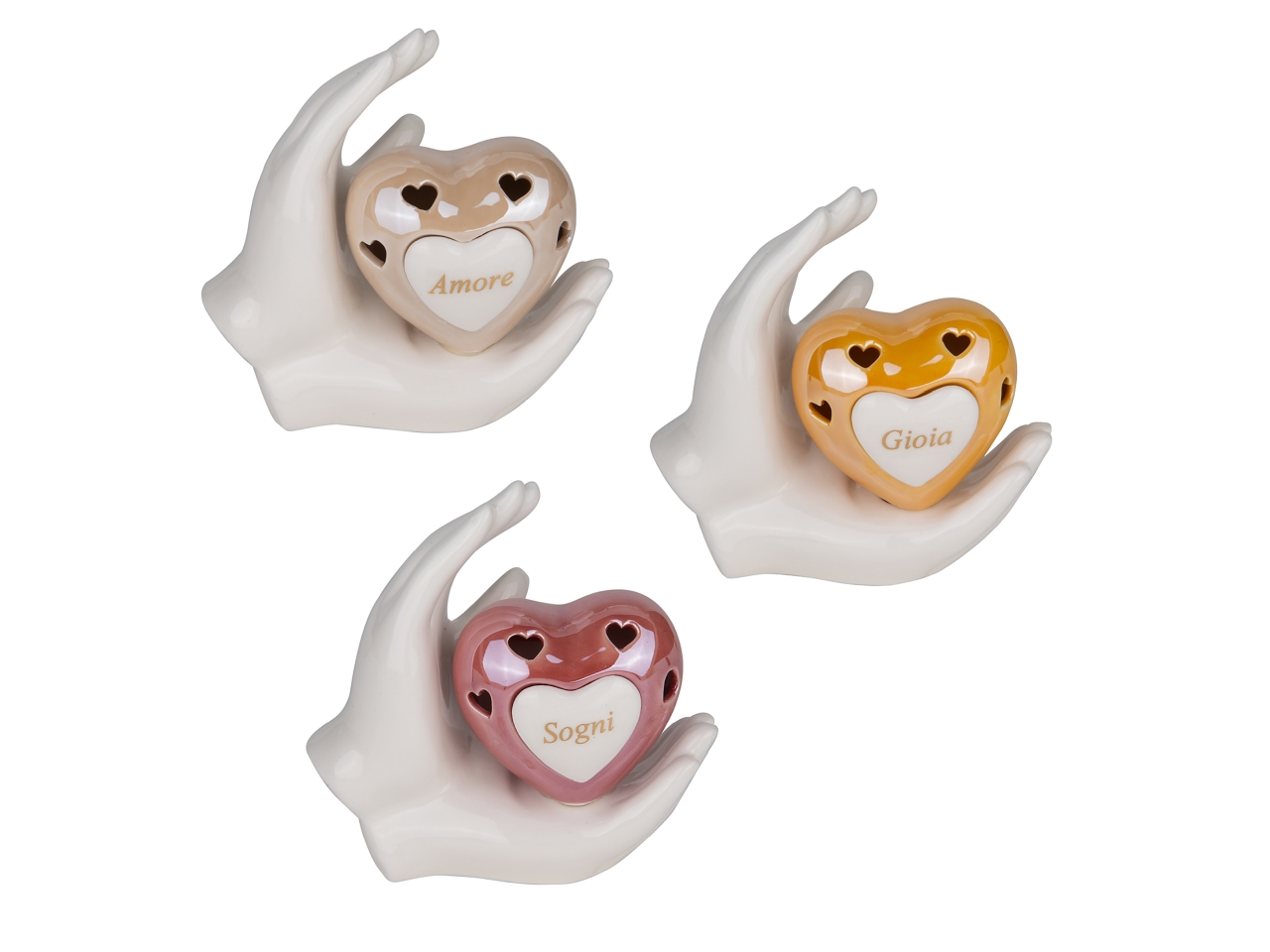 PENSIERO MANI ARCO C/CUORE LED 13XH.13CM 02A450