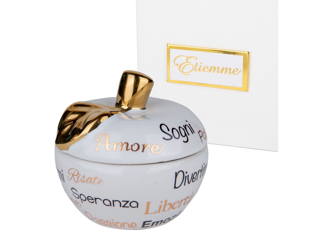 ESTASI MELA COFANETTO D.8XH.7,5CM BIANCA 02A472 ESTASI MELA COFANETTO D.8XH.7,5CM BIANCA 02A472