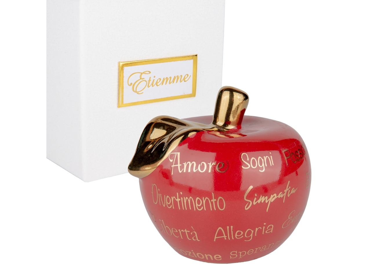 ESTASI MELA PORCELLANA D.9,5XH.8,5CM ROSSA 02A477 ESTASI MELA PORCELLANA D.9,5XH.8,5CM ROSSA 02A477