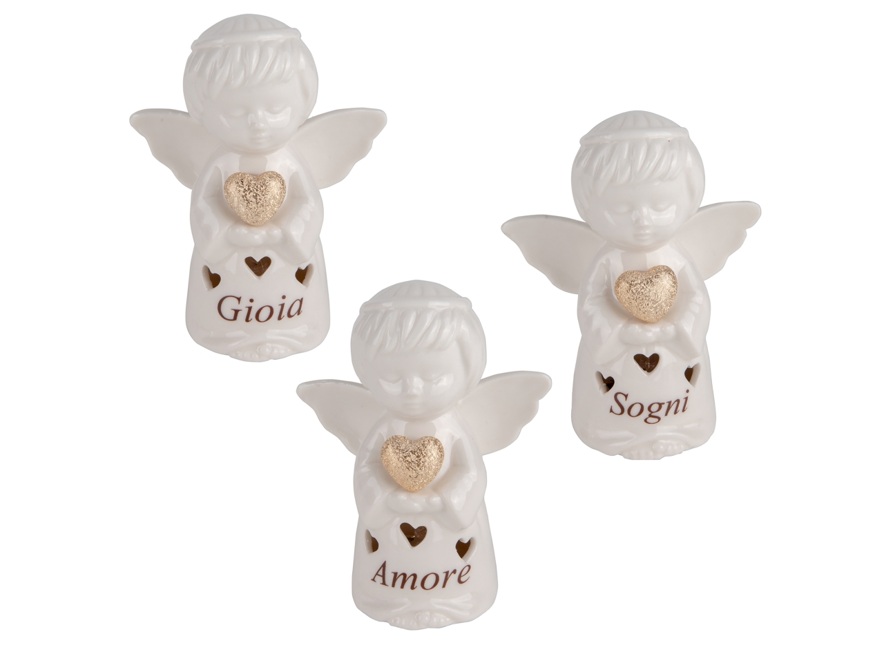 CELESTE ANGELO C/LED 10CM BIANCO 3ASS. 03A070 CELESTE ANGELO C/LED 10CM BIANCO 3ASS. 03A070