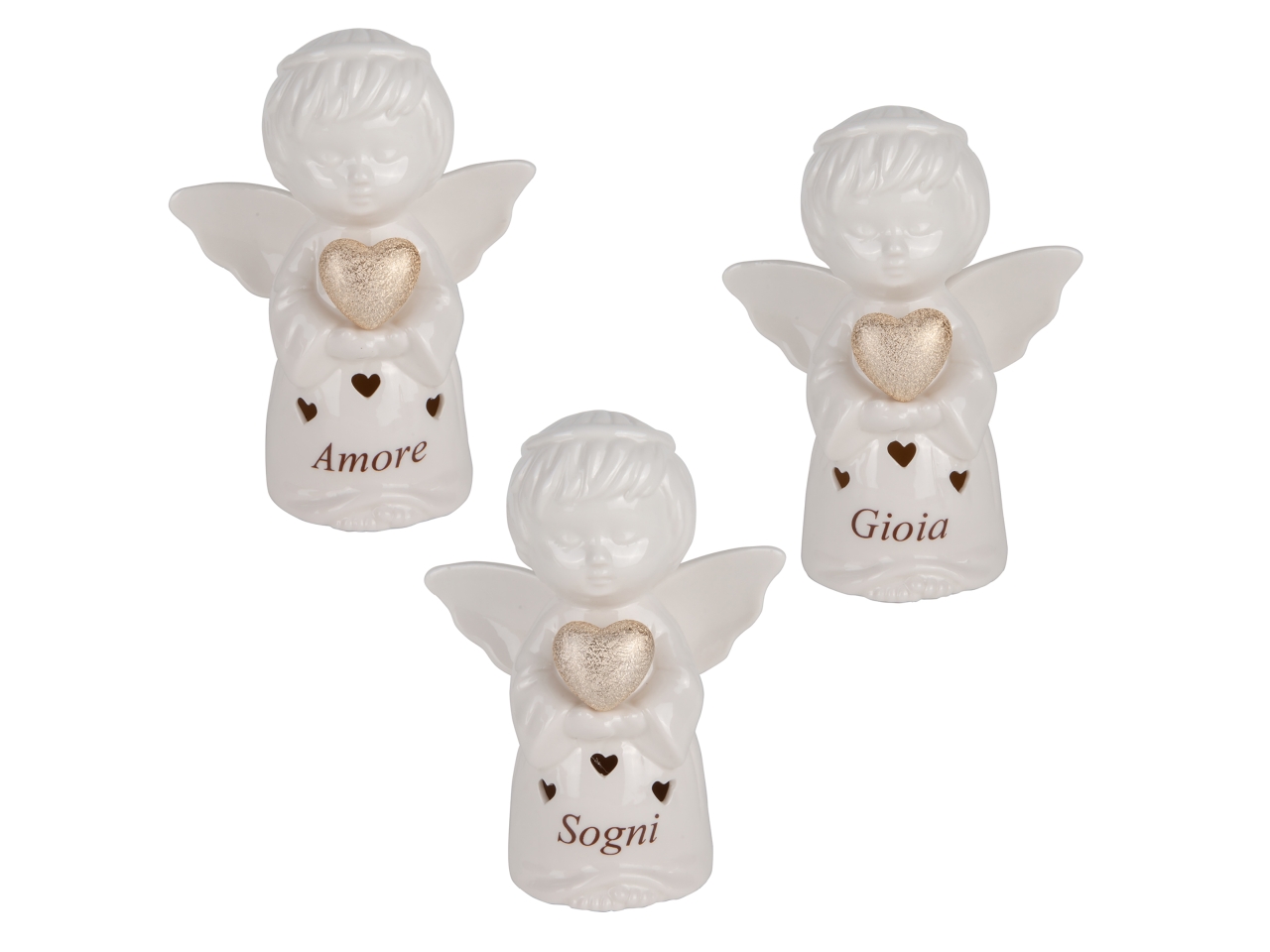 CELESTE ANGELO C/LED 18CM BIANCO 3ASS. 03A071 CELESTE ANGELO C/LED 18CM BIANCO 3ASS. 03A071