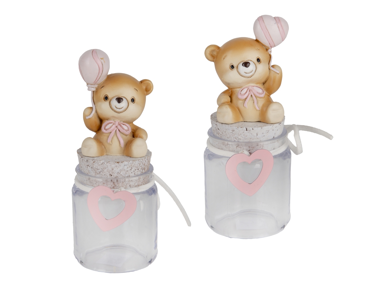 PALLA BARATTOLO C/ORSO 12CM ROSA 2ASS. 04A483