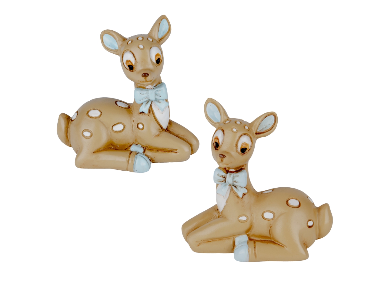 TENERO CERVO 6CM C/FIOCCO CELESTE 2ASS. 04A486