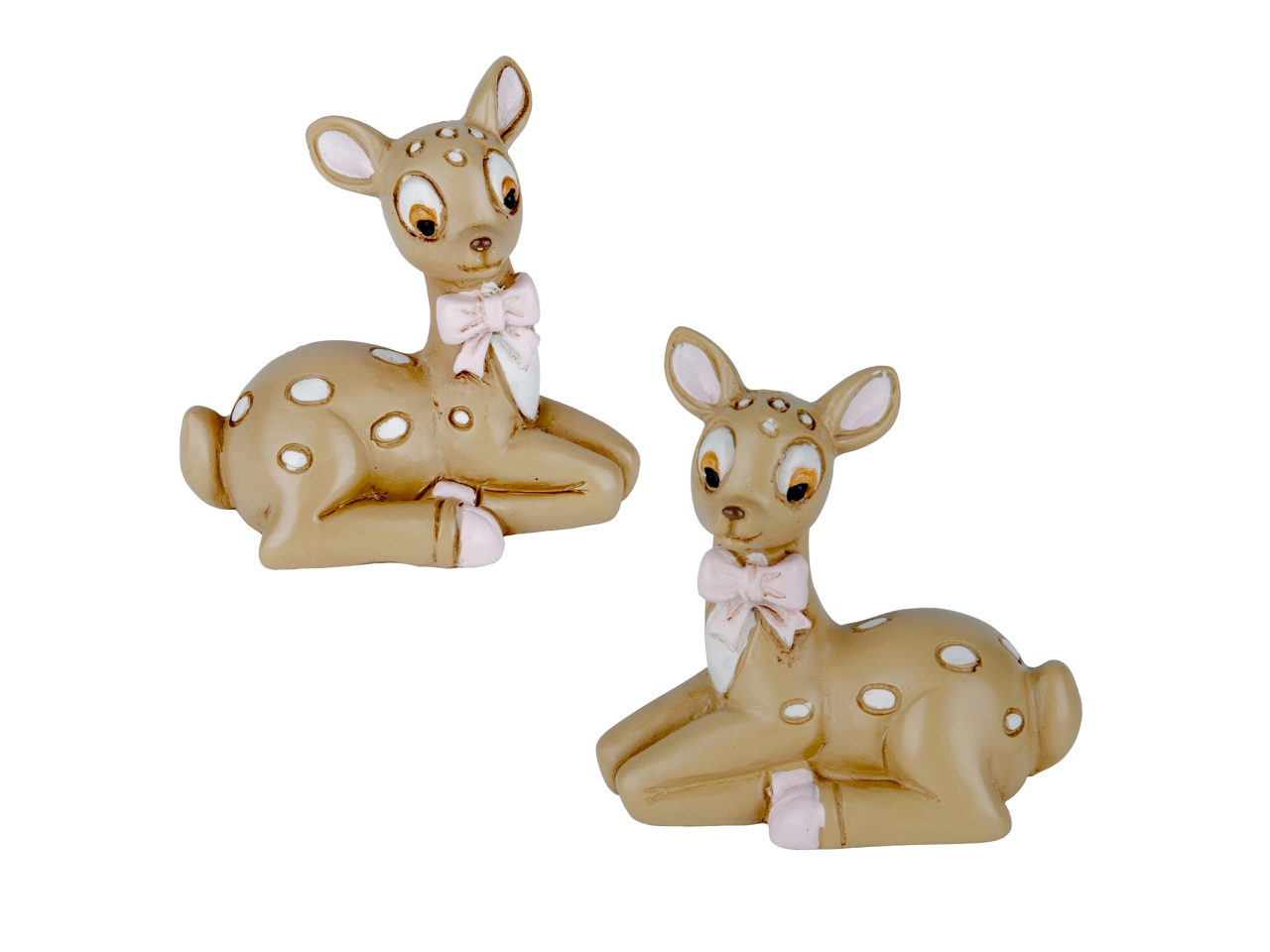 TENERO CERVO 6CM C/FIOCCO ROSA 2ASS. 04A487