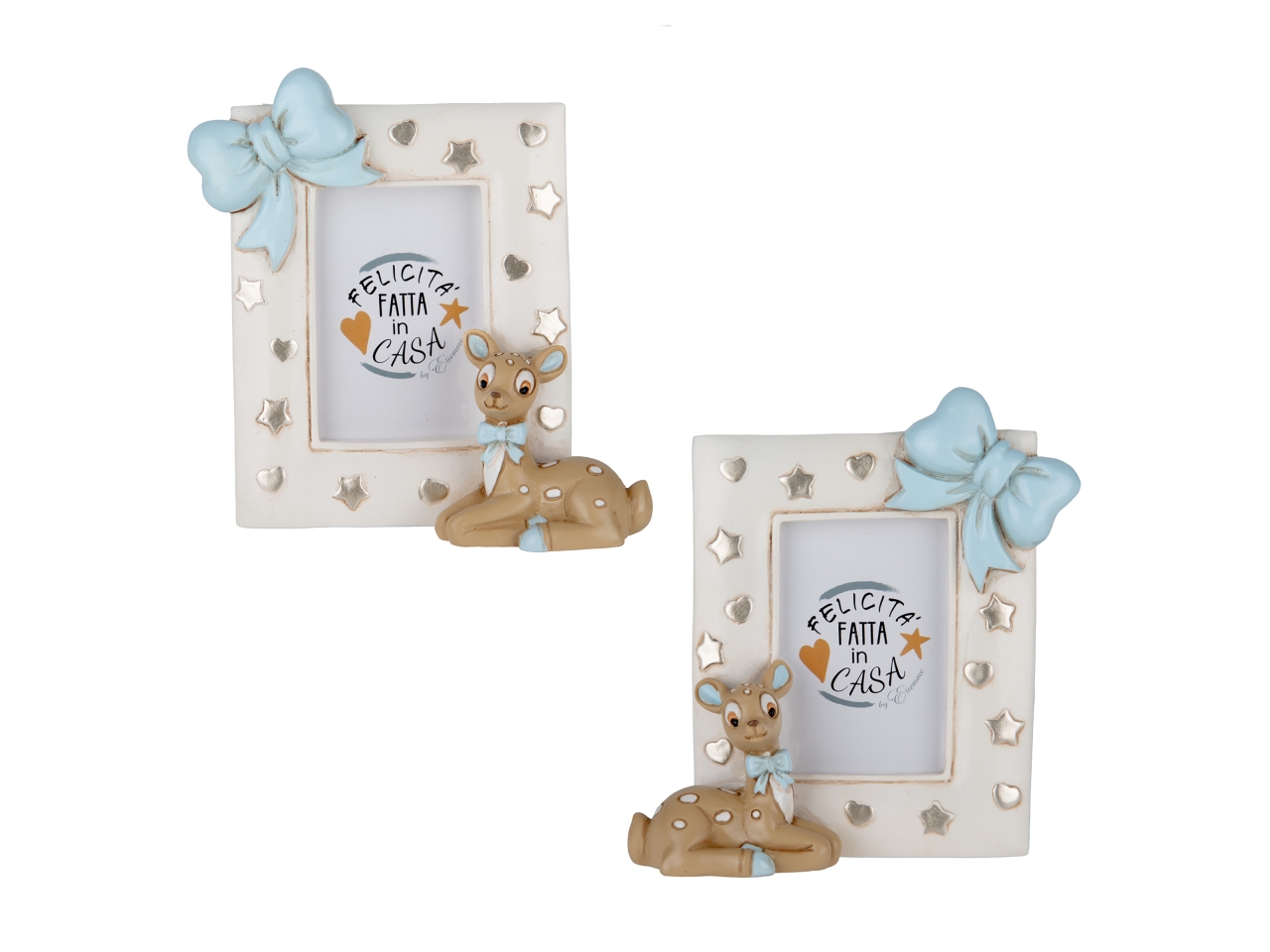 TENERO CERVO PORTAFOTO11XH,13CM CELESTE2ASS.04A490