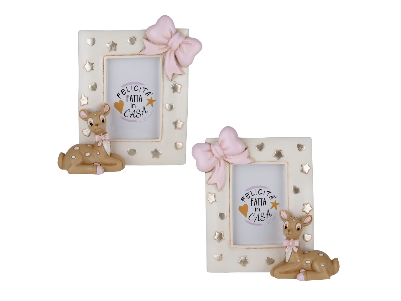 TENERO CERVO PORTAFOTO11XH,13CM ROSA 2ASS.04A491