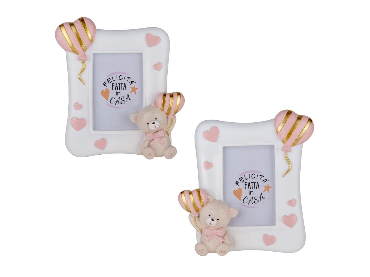 PUPO ORSO PORTAFOTO 10X12CM ROSA 2ASS.04A497