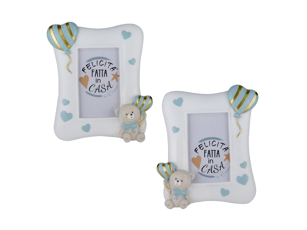 PUPO ORSO PORTAFOTO 15X18CM CELESTE 2ASS. 04A498