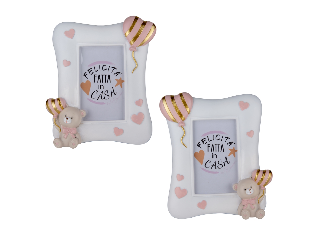 PUPO ORSO PORTAFOTO 15X18CM ROSA 2ASS. 04A499