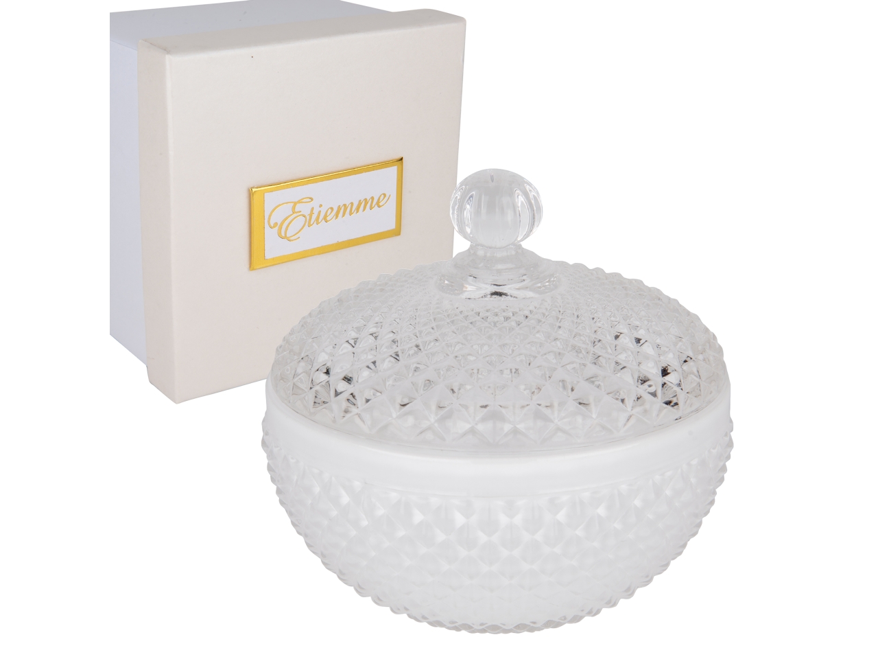 GINEVRA COFANETTO VETRO TONDA D.11XH.10CM 07A213 GINEVRA COFANETTO VETRO TONDA D.11XH.10CM 07A213