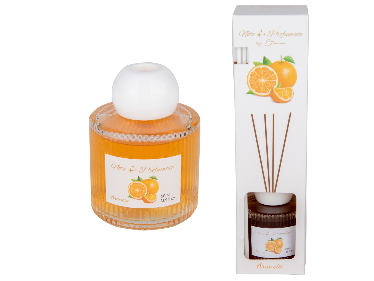 AROMA DIFFUSORE C/BACCHETTE 50ML ARANCIA 07A277