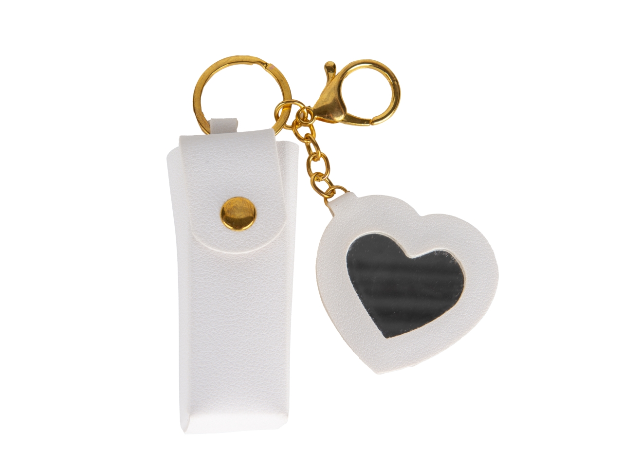 RAFFINATO PORTACHIAVI C/SPECH. 6,5CM BIANCO 08A250