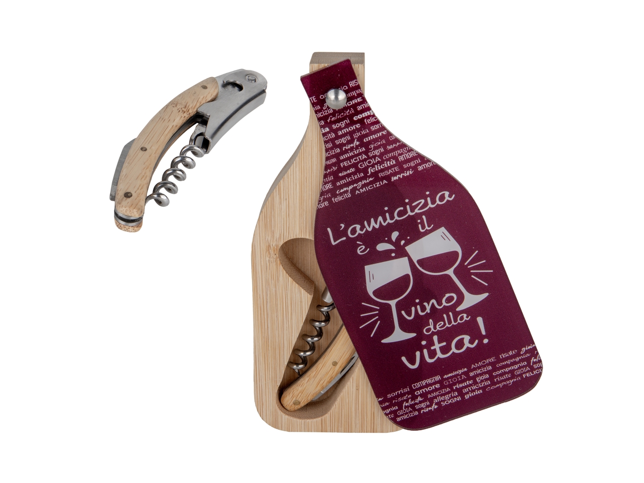 BORDEAUX SET VINO BOTTIGLIA 7,5X17CM 12A219